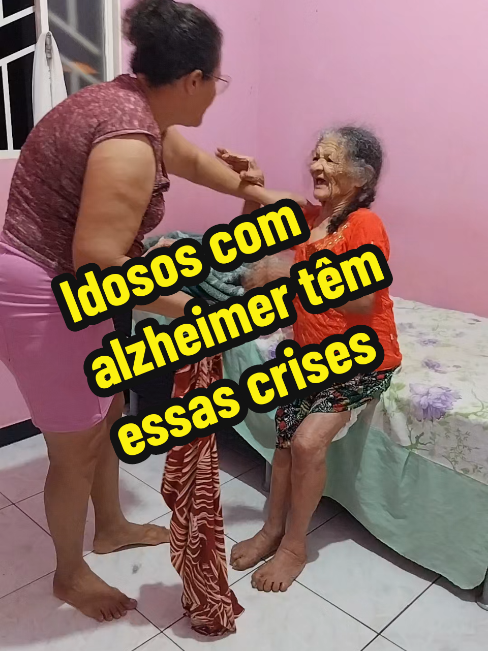 A vó tem muita força durante essas crises nervosa #alzheimer #saudemental #surtada #crise #demencia #vó #pravoce 