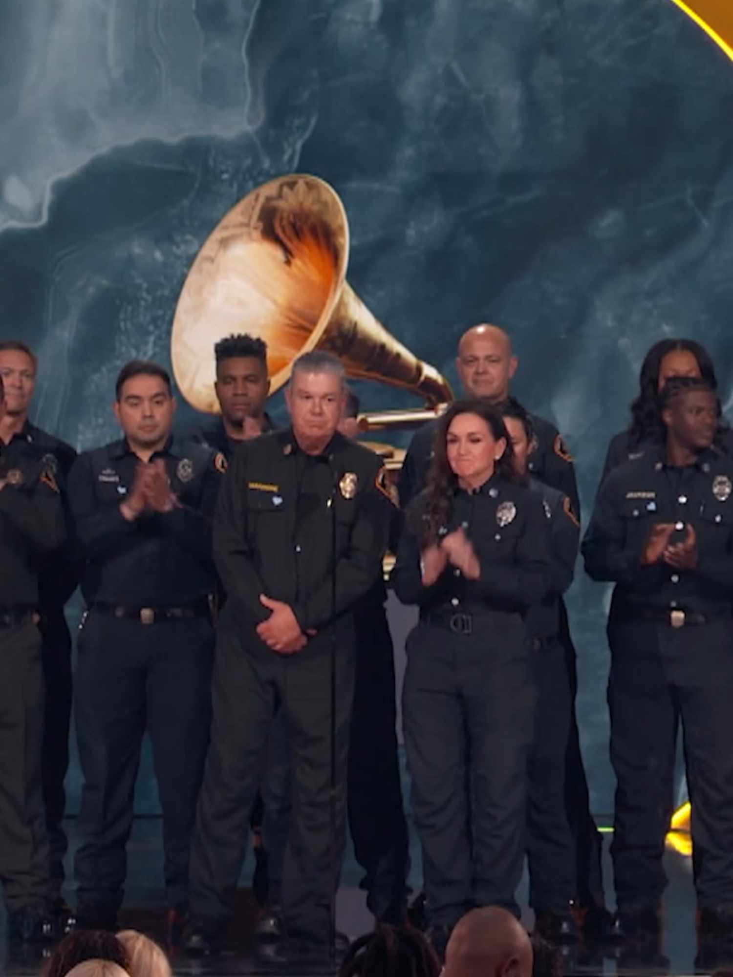 So much love for our brave first responders. Their hard work, dedication, and strength inspires us every day and it was incredible to have the chance to honor some of the Los Angeles Fire Department at this year's show. ‍🚒 ❤️ This year’s #GRAMMYs honored music while also raising additional funds to support wildfire relief efforts.