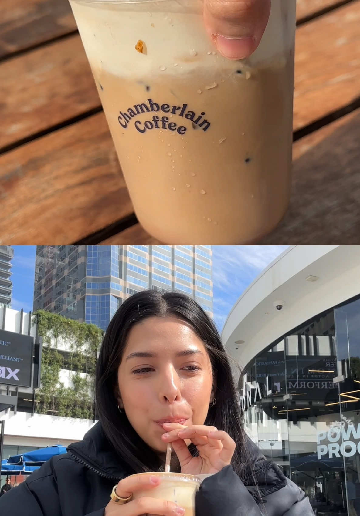 in true @emma chamberlain fashion, i took myself and a solo date to try the new @Chamberlain Coffee shop and it was so fun!! #chamberlaincoffee #chamberlaincoffeeshop #chamberlaincoffeereview #coffeeshop #new 