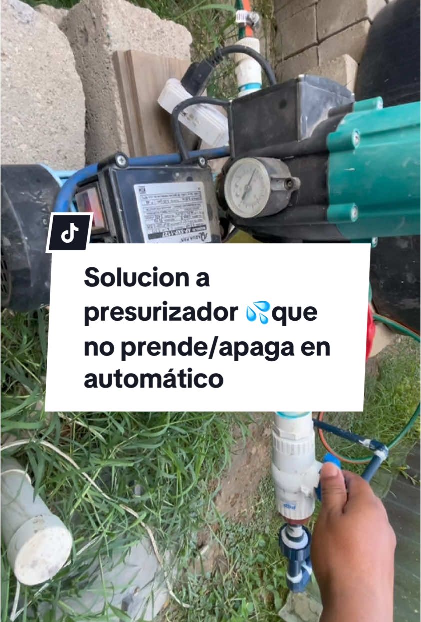 Si tú presurizador ya no se prende y apaga en automático cuando abres alguna llave de agua de tu casa puede ser esta una posible solución #hogar #DIY #plomeria #plumbing #pvc #electricidad #herramientas 