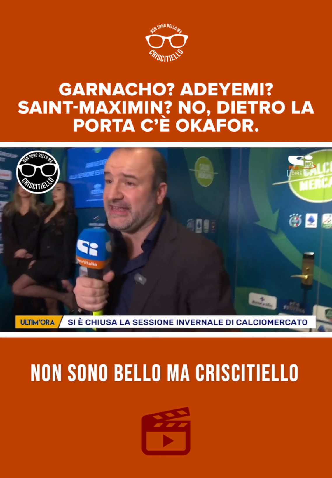 Tancredi Palmeri prova a riaprire il mercato del Napoli ma dietro la porta ormai chiusa c’è solo Okafor 😅 #calcioitaliano #nonsonobellomacriscitiello #sportitaliamercato #criscitiello #pedulla #calciomercato #napoli #sscnapoli #forzanapolisempre #okafor 