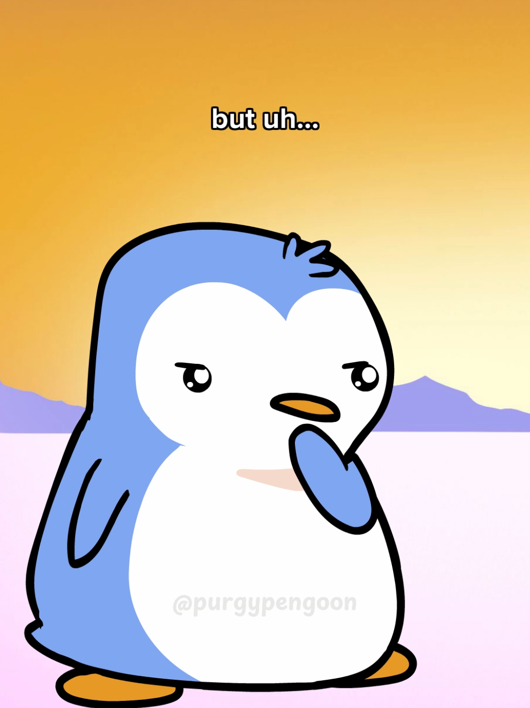 🤫💌 follow me @purgypengoon for more funny content!  #cartoon #funny #comedy #animation #purgypengoon #pudgypenguins #cute