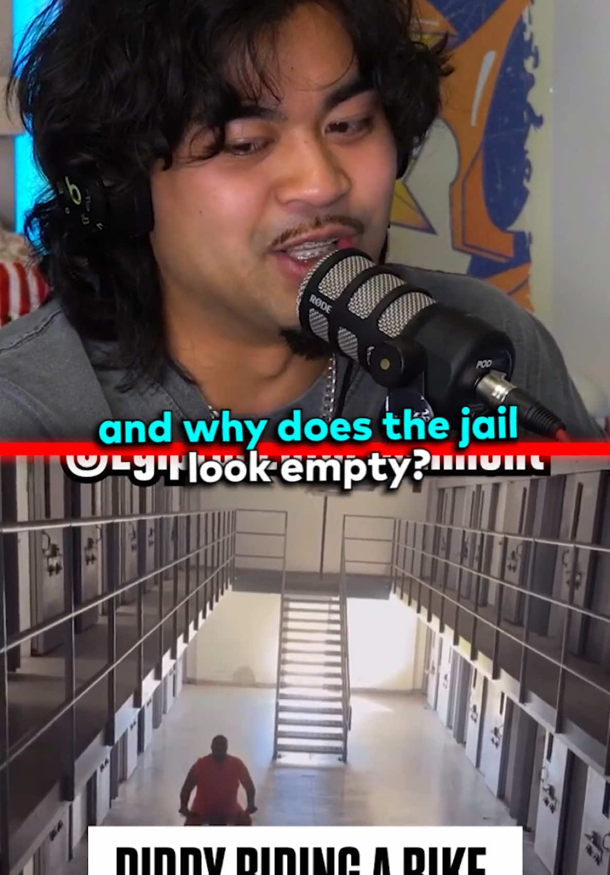 Footage of Diddy in Jail 🤯 #fyp #podcast #jumpersjump 