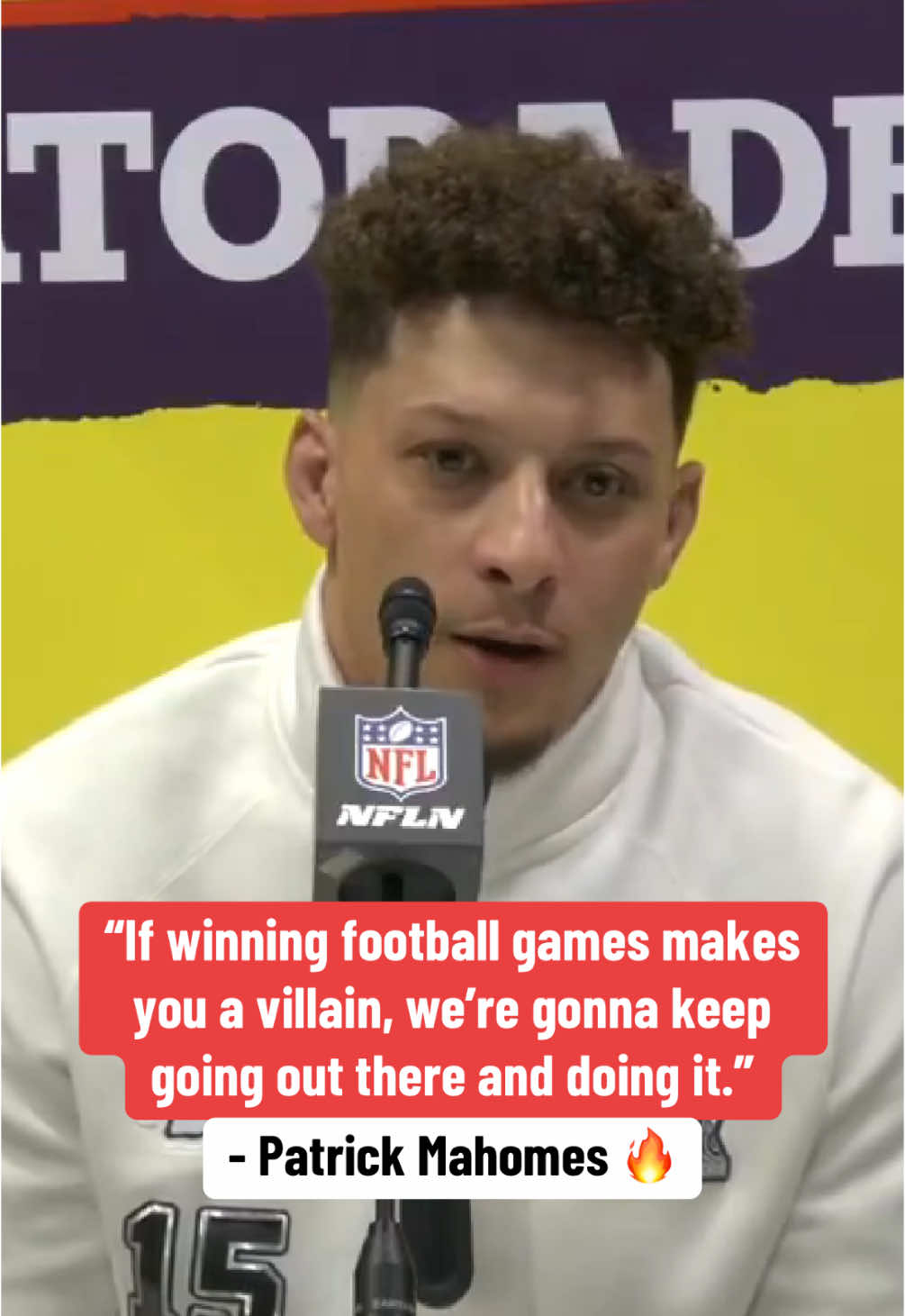 Mahomes is ok with being the bad guy 🤝 (via @NFL) #nfl #football #nflfootball #SuperBowl #patrickmahomes 