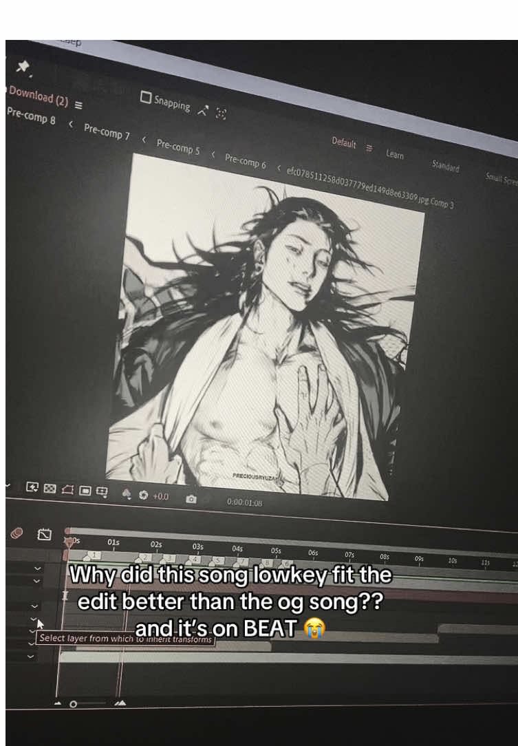 LOWKEY I might make an edit with this song cause it eats 😝 #editing#aftereffects#editor#ae#foryou#xyzbca#fyp#mangaedit#transitionedit 