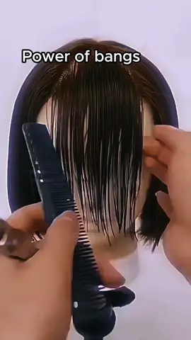 Power of Bangs 🔥 #haircut #bangs #bangstutorial #transformation #viralvideo 