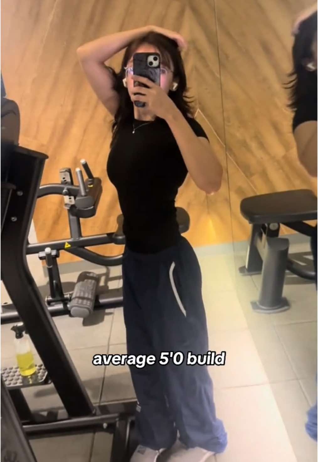 opps would be wishing this to be edited #gym #GymTok #5ft #gymgirl 