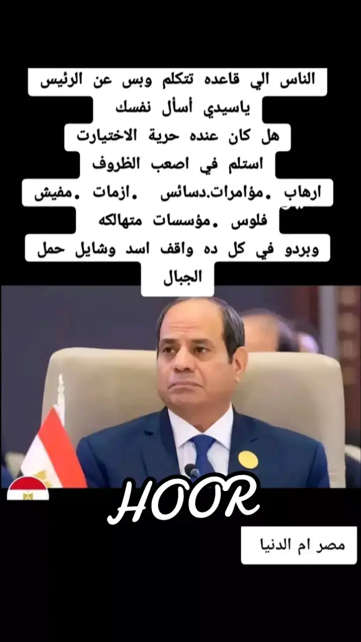 #الرئيس_السيسي_حفظك_الله_ورعاك #تحيا_مصر🇪🇬💪 #حور_كوين👑🍓🤞 