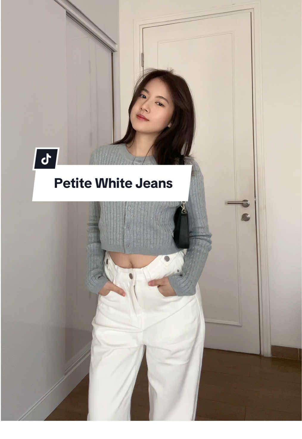 akhirnya nemu jeans warna putih yang ga nembus + PETITE FRIENDLY 🥹🤍 #petitejeans #petitefriendly #petitestyle 