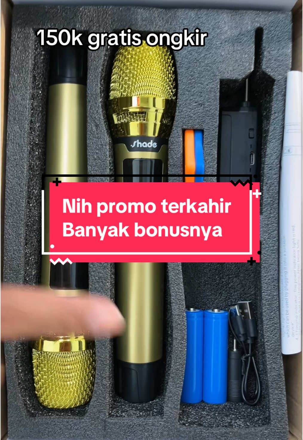Membalas @Mamahnya Novi yang mau promo nya beli sekarang dapat banyak bonusnya mic wireless shade #aji_mashel #micwireless #micahade 