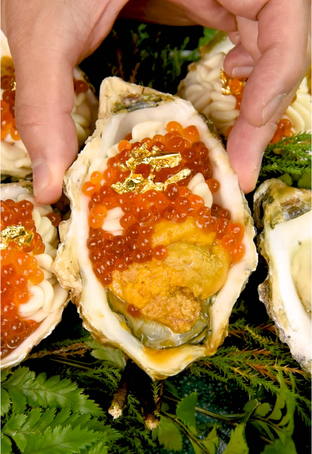 『Shirako×Milky oyster』 Cod milt, also known as shirako, is the sperm sac of male cod, characterized by its creamy and rich flavor. It is in season during winter, and fresh shirako has a melt-in-your-mouth texture. #Sushi #ซูชิ #thailand