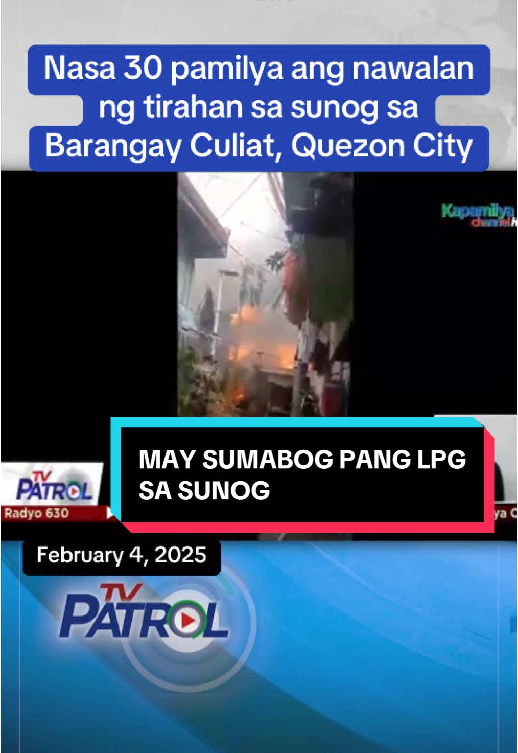 #tvpatrol #tvpatrolontiktok #tvpatrolnews #abscbnnews #newsph #fyp #sunog #culiat 