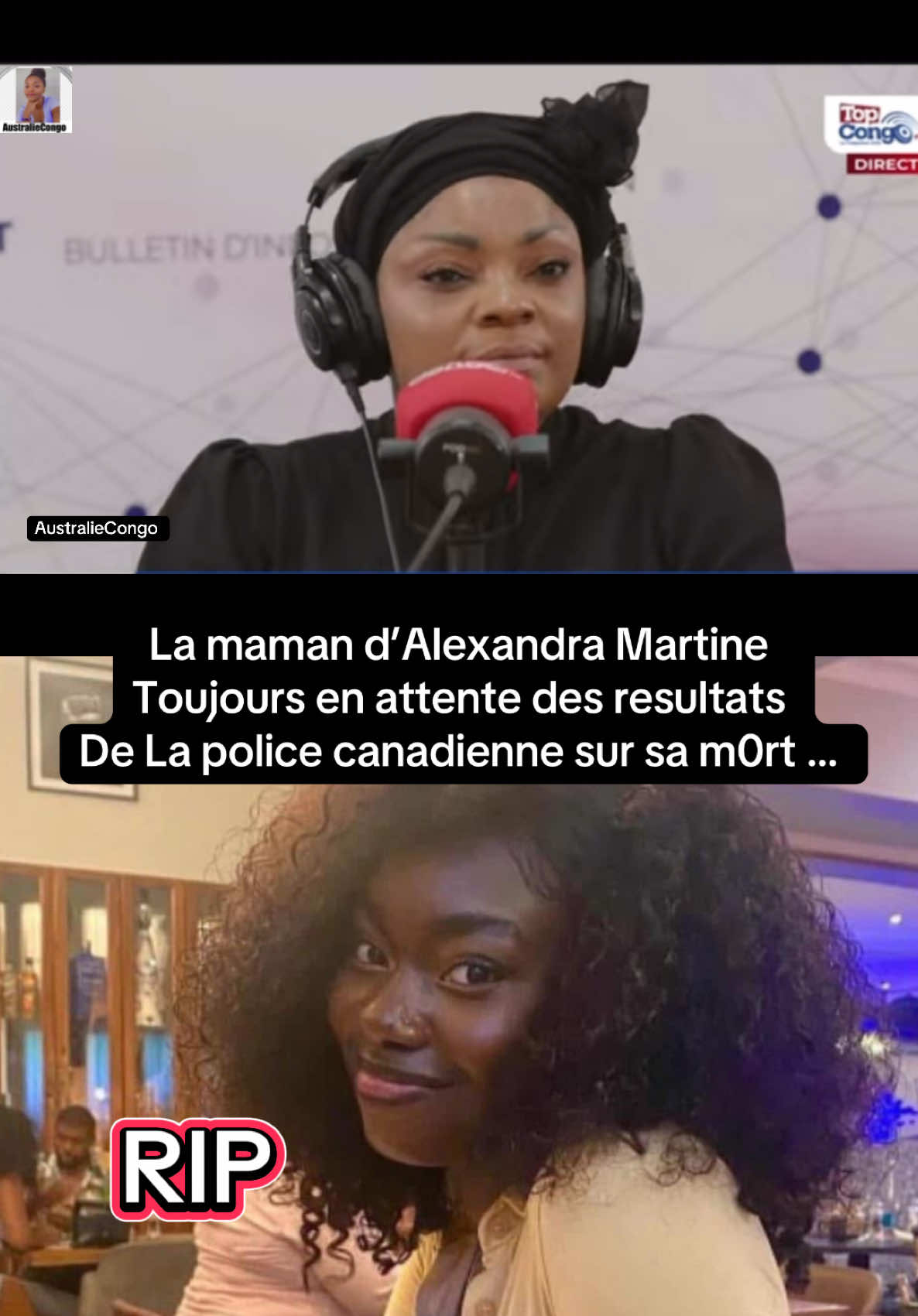 La Maman d’Alexandra Martine Rosemine Ndjondo toujours en attente des resultats de la police canadienne sur sa m0rt #congo #alexandramartine #roseminendjondo #rdcongo🇨🇩 #rdc #justice #canada #canadalife #rip #kinshasa🇨🇩 