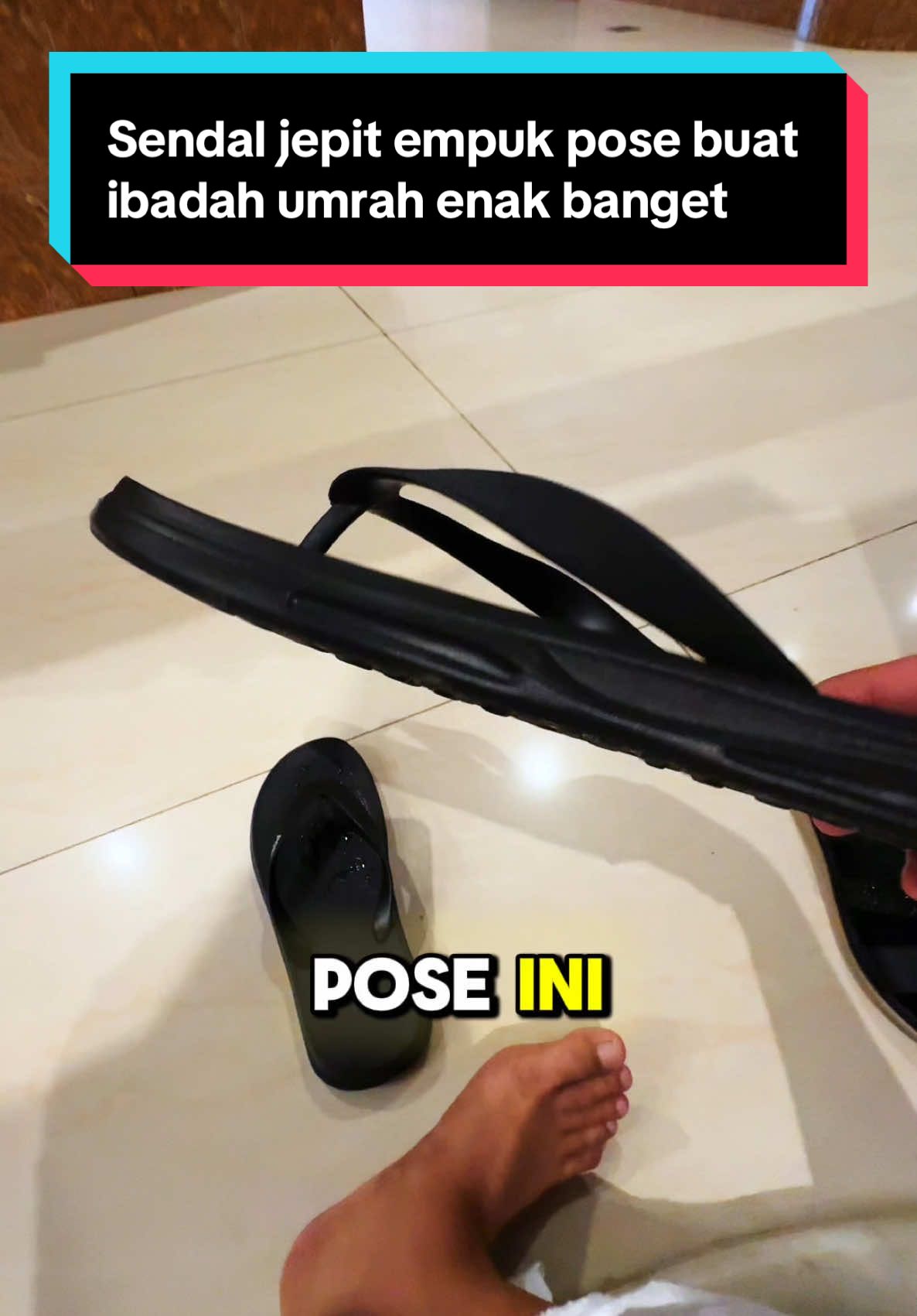 Buat umrah atau haji yang lagi nyari sendal jepit yang empuk dan nyaman untuk di gunakan keseharian cobain deh sendal jepit pose ini 😊 #sendaljepit #sendalpose #sendalposee #sendalposeeoriginal #adlihibatul 