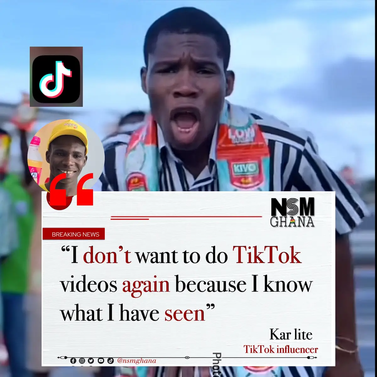 “On the GenZ Podcast with Ekow Black, TikToker @Kar Lite (Amina) emphasized the need for preparation to become a TikTok star. He also highlights the importance of having a spiritual father, as the journey isn’t easy—some will support you, while others won’t. Kar Lite revealed that due to certain experiences on TikTok, he even considered quitting.” #fyp #trnding 