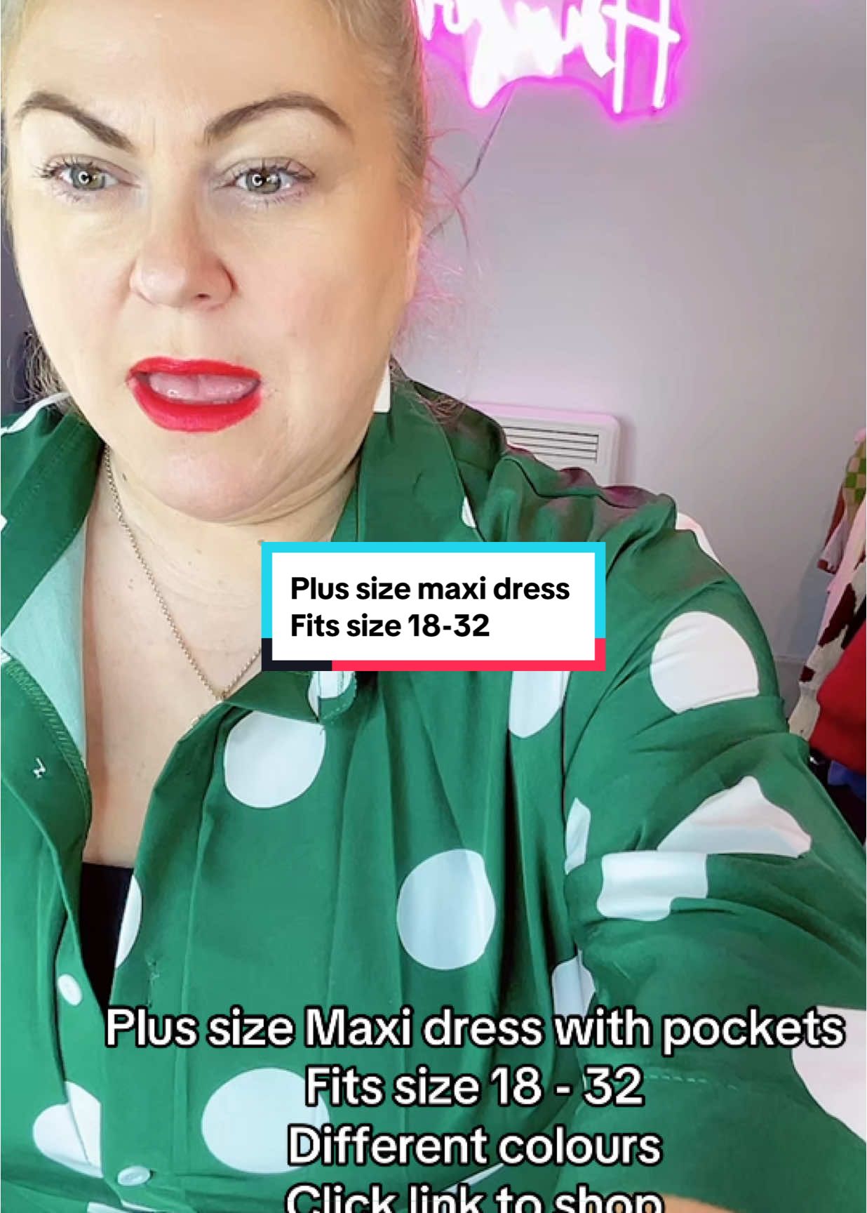 Plus size viral polka dot dress with pockets fits size 18-32 different colours click link to shop #fyp #TikTokMadeMeBuyIt #polkadotdress #PlusSize #viraldress #curvydress #plussizeedition #plussizefashion #plussizedress #polkadot #dress #plussizeoutfit #plussizeweddingguest 