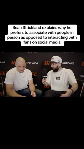 Sean Strickland keeps it real on meeting fans in person as opposed to engaging with them online. #seanstrickland #UFC #ufc312 