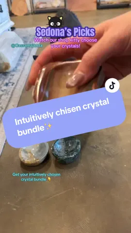 ✨ Sedona, our shop kitty, just picked out the perfect crystal bundle for Cassamajanda! 🐾 These crystals are believed to bring grounding, emotional healing, and positive energy. She even added a Selenite Heart for extra calming vibes! 💎💖 #ShopKittyPicks #CrystalBundle #HealingCrystals #SedonaTheShopKitty #HealingVibes #CrystalMagic #AZStoneCo #crystals #crystalcollection #catsoftiktok #CrystalShopping 