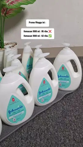 Promo Minggu ini : JOHNSON'S Milk + Rice Hair & Body 1000 ml Kemasan 1000 ml : 95 ribu ❌️ Kemasan 1000 ml : 62 ribu ✅️ #johnsonsbaby #johnsonsmilkplusrice #johnsons 