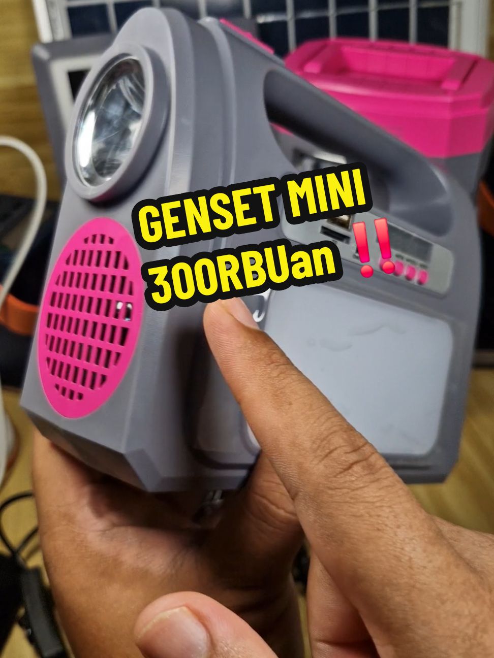 Membalas @lakilaki_teminabuanGenset mini 300rbuan untuk daerah pegunungan, mancing, dihutan, dikebun, pondok, jualan, emergency dll #panelsurya #genset #lampuemergency 