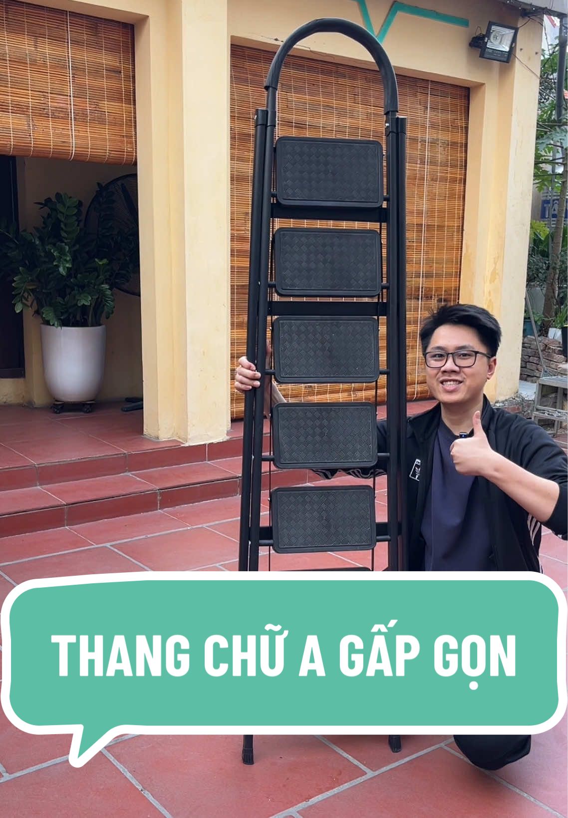 Thang chữ A gấp gọn 7 bậc chịu tải 150kg chỉ 6xx #ngancogang #thangchua #thanggapgon #thanggapgongiadinh #tienich #xuhuong 