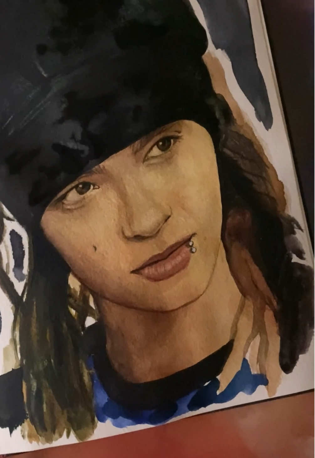 Which Tom Kaulitz next? #tomkaulitz #tomkaulitzedit #watercolorpainting #painting 