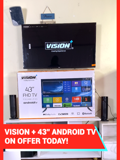 Get this vision plus 43'' android tv on the kilimall app today going for only KSh 22,599. Download the kilimall app on google playstore or appstore, use the product code:17140498 to search for it on the kilimall app and order yours today... #kilimall #fypシ゚viral🖤tiktok #hotdeals🔥 #gadgets