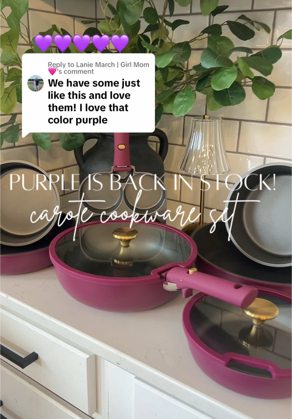 Replying to @Lanie March | Girl Mom🩷 PURPLE IS BACK! 🏃‍♀️🏃‍♀️LIMITED WHILE IT LAST! #cookwareset #cookwaresets #cooktok #cooking #kitchen #cookingmadeeasy #nonstickcookware #kitchenessentials #bestcookware #kitchenmusthave #kitchenmusthaves #affordablecookware #kitchendeals #cookinggear #mealprep #homechef #tiktokmademebuyit #unboxing #musttry #FoodTok #inthekitchen #tts #tiktokshopfinds #tiktokshopfindsfyp 