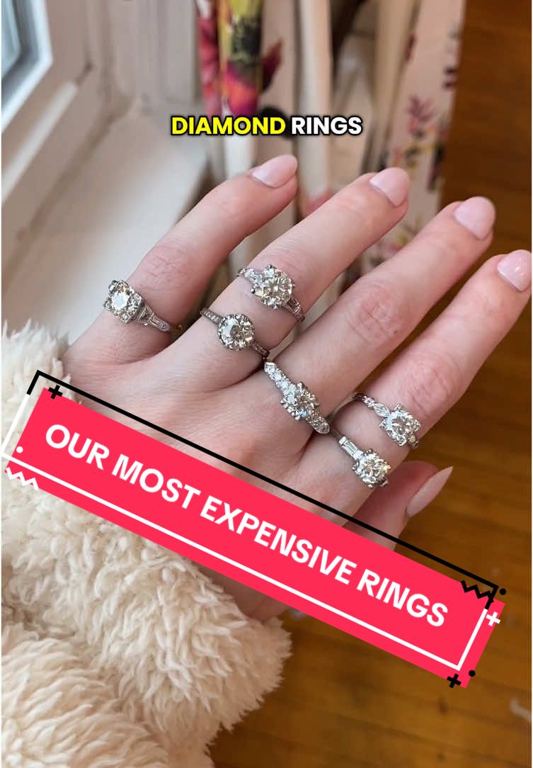 Replying to @traumaqueenie32 the highest end rings from our current inventory! #mjvjewelry #vintagejewelry 