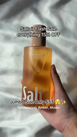 #Saltair JUMBO ‼️ Santal Bloom Body oil ✨ 💕Scent : Creamy Sandalwood, Sheer Amber, Sensual Musks #santalbloom #santalbloombodyoil #saltairbodyoil #bodyoil #tiktokshoploveatfirstfind #skincare 