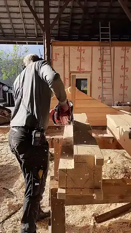 Making timber frame posts 🪵 #shorts