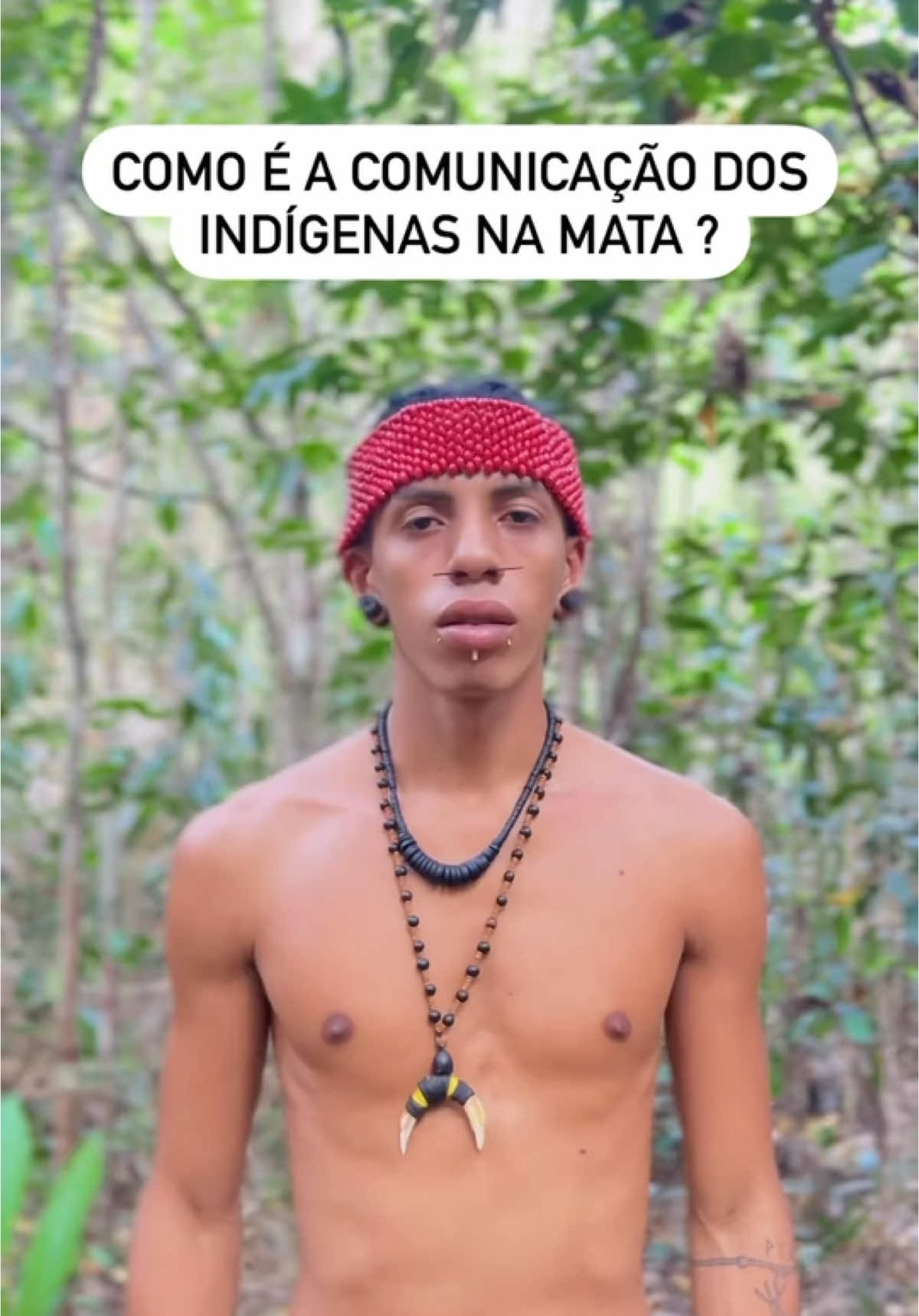 Como nós indígenas se comunicamos na mata🌿 #indigenas 