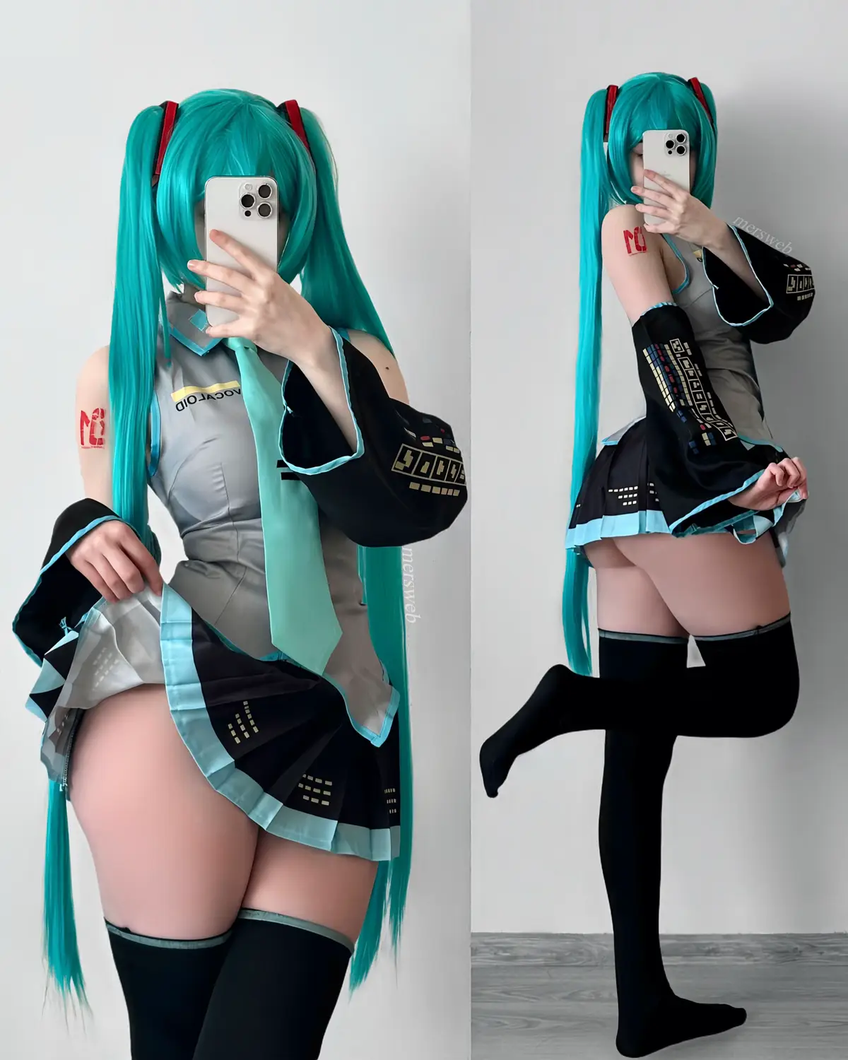 my hatsune miku cosplay! #hatsunemiku #hatsunemikucosplay #cosplay #fyp #douyin 