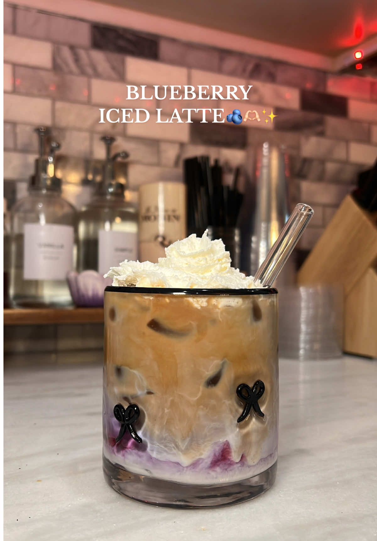 Blueberry iced latte🫐🫶🏻✨ #smallcontentcreator #microinfluencer #relatable #savannahga #icedcoffee #icedlatte #icedcoffeeathome #coffeetiktok #fruitylatte 
