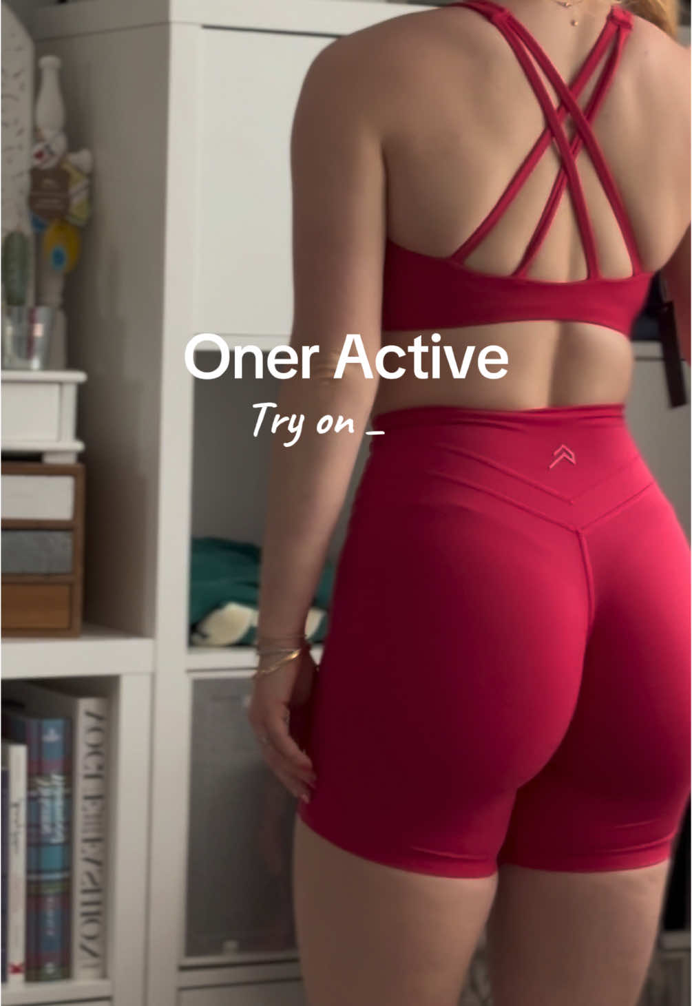 @Oner Active Valentine’s Day capsule 🩷 I loveeeeee these colours. The berry bloom colour is amazing.  Kinda sad that the seam on my long sleeve hadn’t been finished as it is gorgeous with the shorts.  Let me know what I should keep!  #oner #oneractive #krissycela #activewear #haul #tryon #fashion #gymgirls 