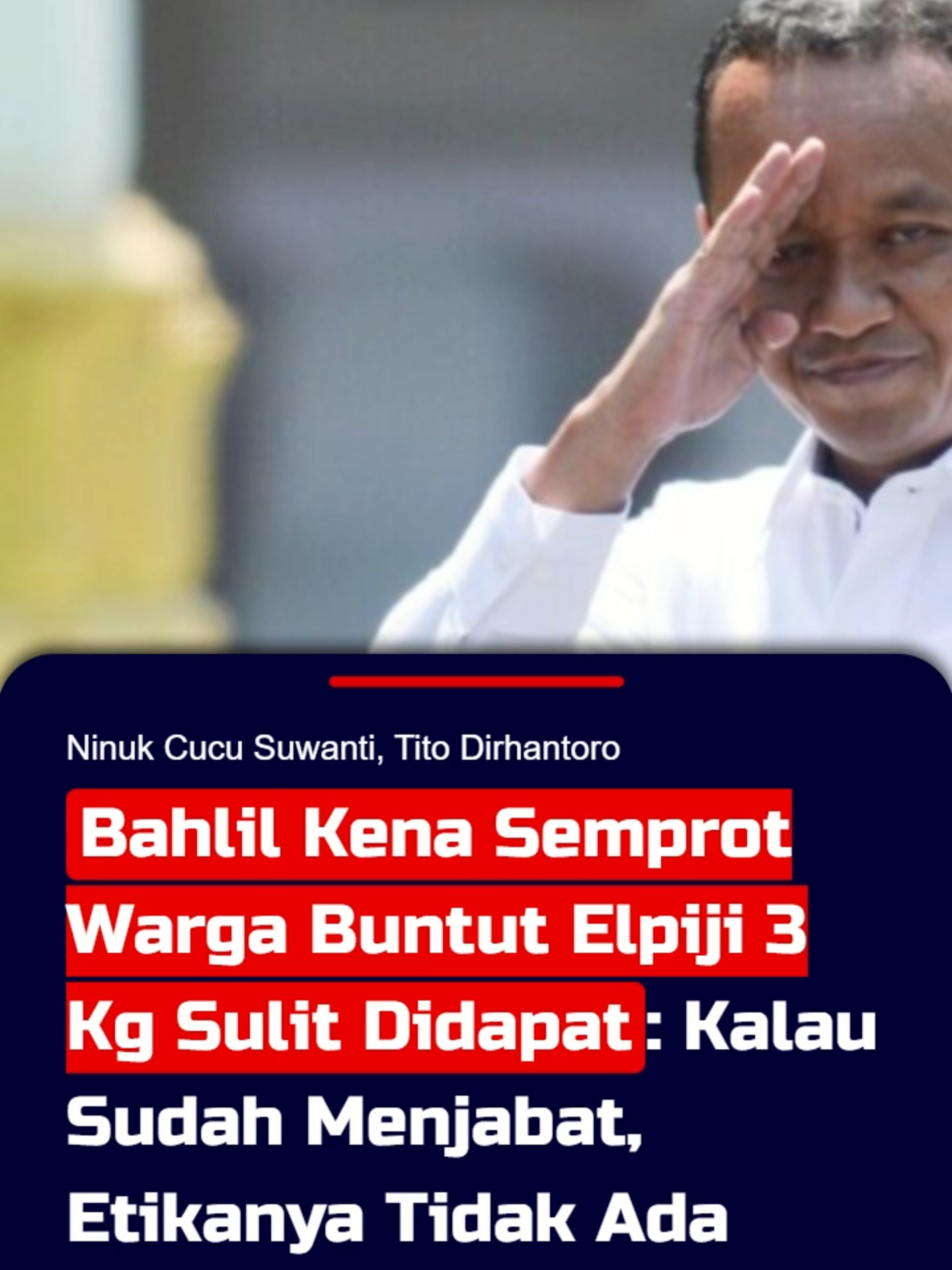 Menteri Energi  dan Sumber Daya Mineral (ESDM) Bahlil Lahadalia kena 'semprot' warga yang kesal karena sulit mendapatkan gas elpiji 3 kilogram (kg). Adalah pria bernama Effendi, warga Kota Tangerang, Banten, yang meluapkan kekesalannya kepada Ketua Umum Partai Golkar itu. Sahabat KompasTV juga bisa memperoleh informasi terkini melalui website: www.kompas.tv #bahlil #bahlillahadalia #warga #gas #elpiji #elpiji3kg #golkar #tangerang #banten