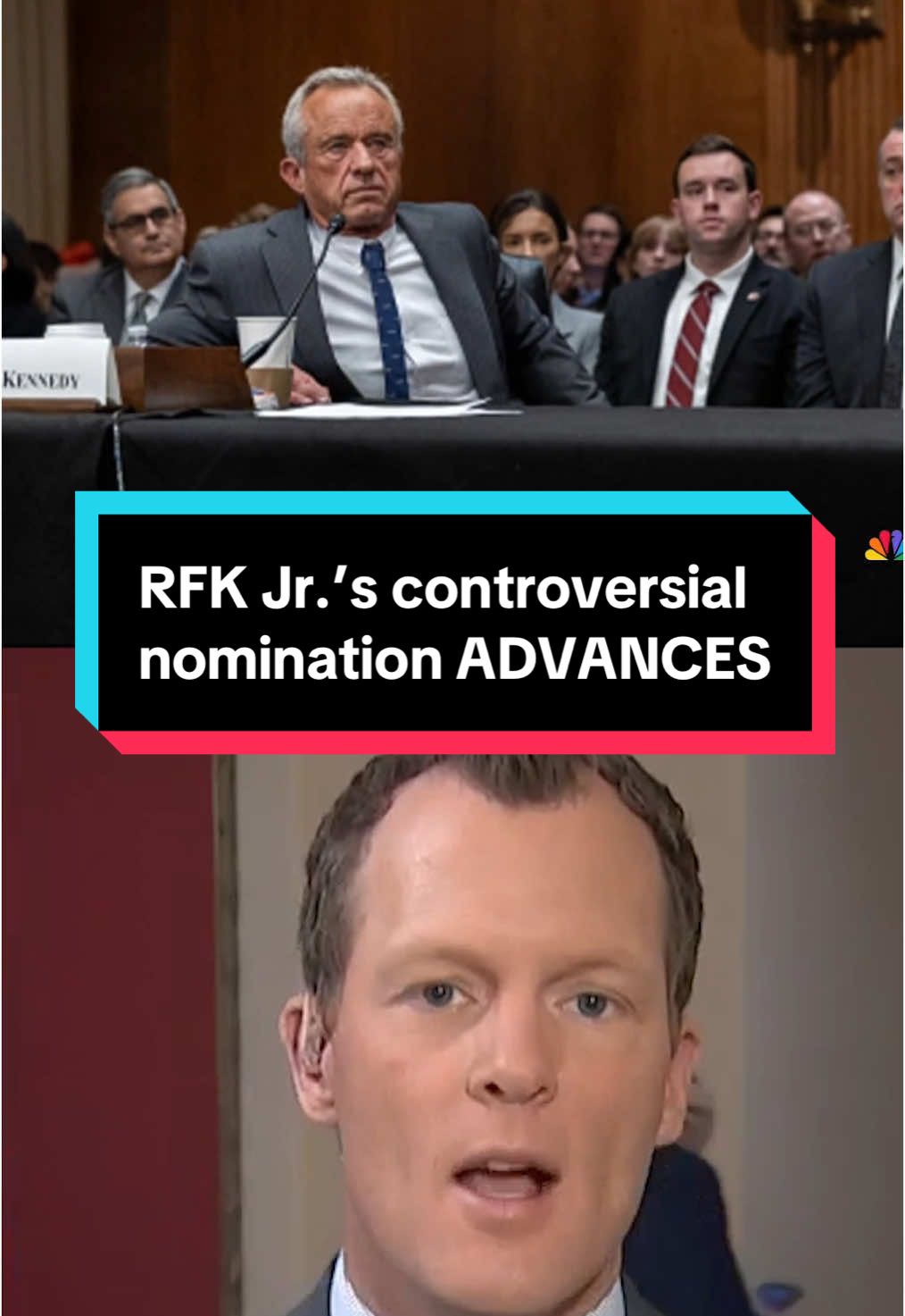 Robert F. Kennedy Jr. advances to a full Senate confirmation vote to become Health and Human Services secretary after a Senate panel voted in favor of him 14-13 along party lines. #rfk #health #healthcare #trump #news #politics #government