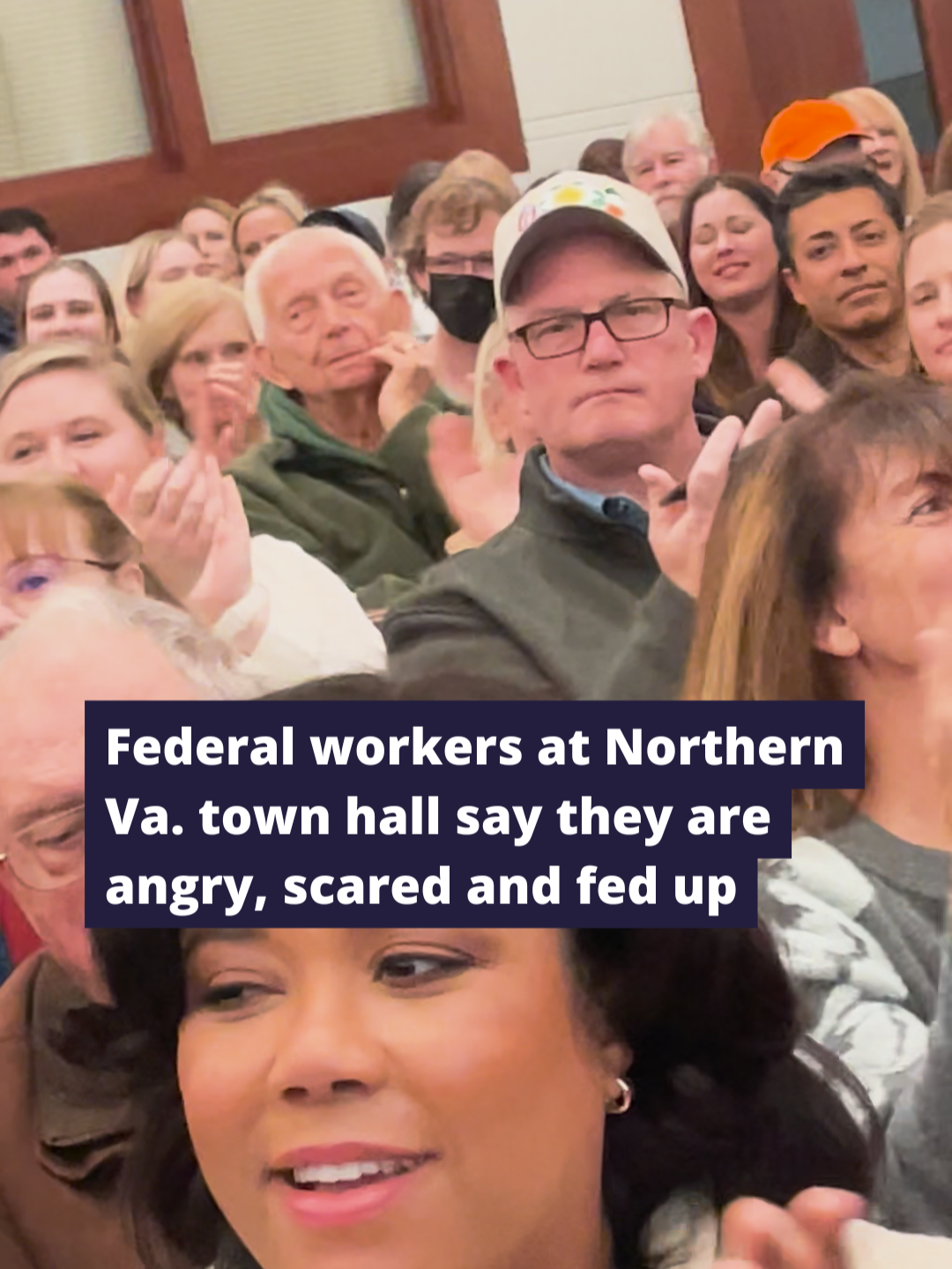 Hundreds of federal workers packed a town hall in Leesburg, Virginia, Monday night, sounding off on the Department of Government Efficiency (DOGE) and their fears about the future. They packed into the Loudoun County Board of Supervisors room; about a hundred more were in the lobby and couldn’t get in. The federal workers talked about their fears and the legality of all the changes that are currently happening out of the Trump administration. Learn more about what was said at the meeting on WTOP.com or our app. Link in bio. (🎥: WTOP/Kyle Cooper)