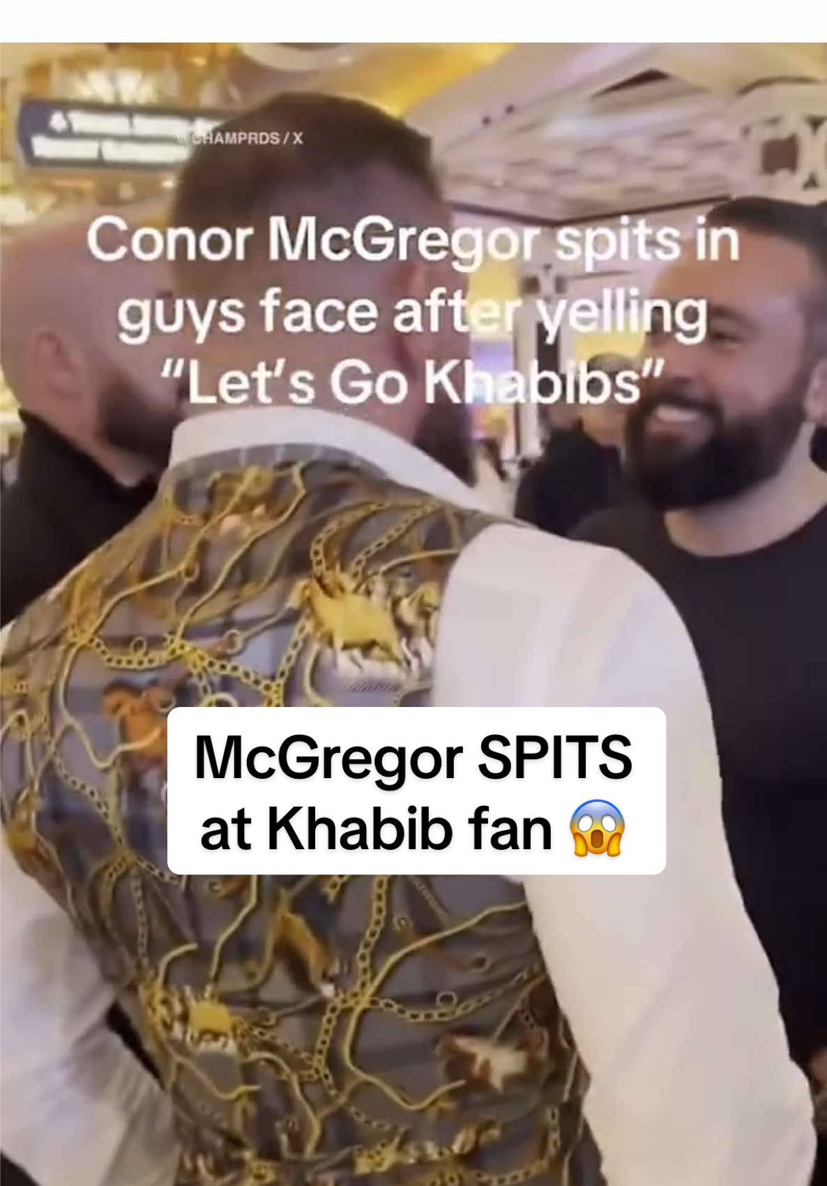 Conor McGregor SPITS in fan's face after being goaded over his feud with bitter rival Khabib Nurmagomedov 😱 #conormcgregor #UFC #khabib #mma #khabibnurmagomedov #mcgregor #boxing