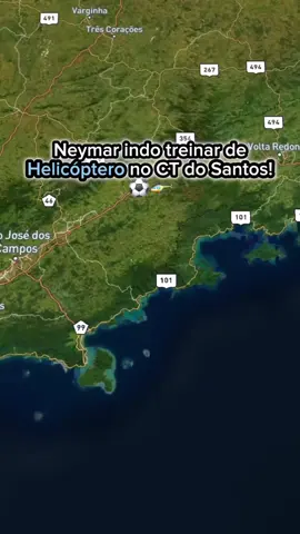 Neymar indo treinar de Helicóptero no CT do Santos ⚽