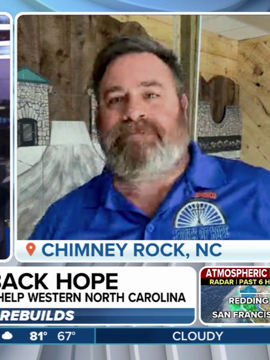 Shane Zoccole, diirector and founder of Spokes of Hope, spoke about how the nonprofit has been helping Helene victims in western North Carolina for months. #helene #northcarolina #foxweather Spokesofhope