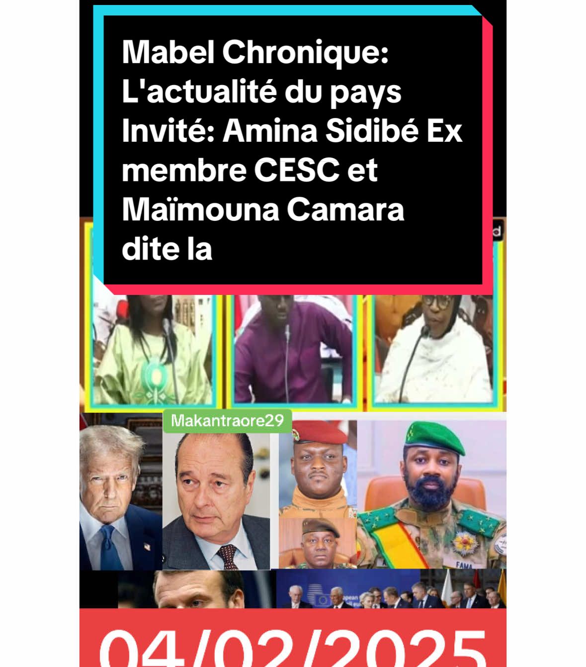 Mabel Chronique: L'actualité du pays  Invité: Amina Sidibé Ex membre CESC et Maïmouna Camara dite la GUÊPE#AES_Mali_Burkina_Niger #vues 