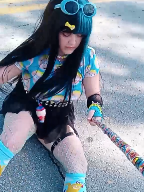 Bl00p3r$ 😭🤭 my skate got stuck on my fishnet and I couldn't get up!! 😭😳 #rollerskate #scenekid #fypシ #rollerskategirl #rollerskate #scenegirl #scenefashion #foryoupage #altgirl #fypシ゚viral #scenekidz #scenequeen #rollerskating #funny #blackeyedpeas 