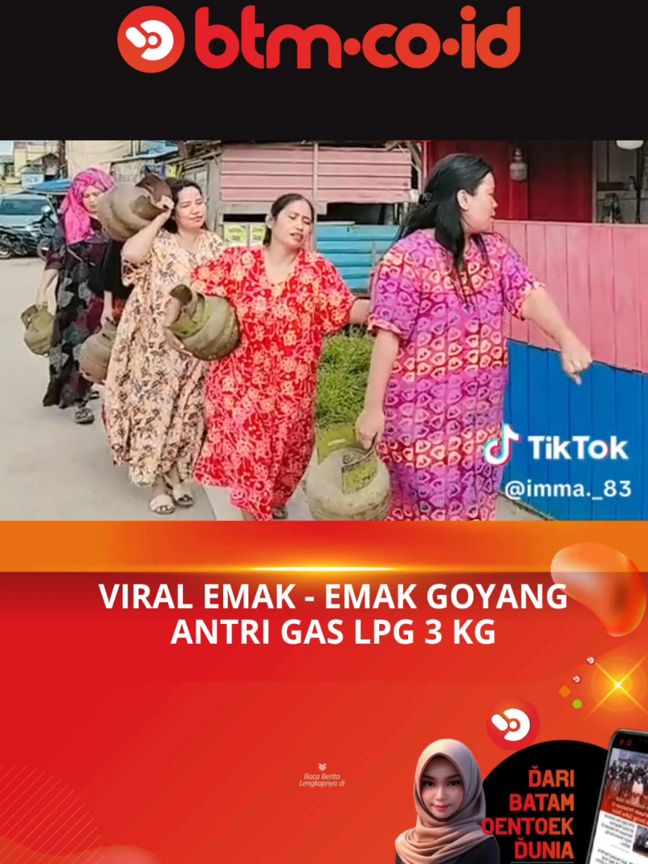 Gabut susah cari LPG 3 Kg,  emak - emak kompak bikin konten goyang antri GAS lpg 3 kg #antrigas 