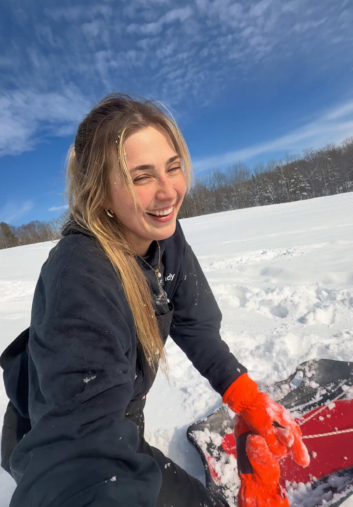 Well that solves that….. #maine #farmersdaughter #familyfarm #cattlefarm #snow #country #fyp 