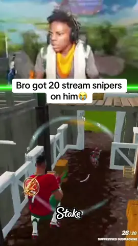 Bro got 20 stream snipers on him😭 #ishowspeed #speed #fyp #kai #kaicenat #fortnite #fortniteclips #kaiandspeed 