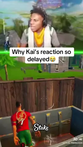 Why Kai’s reaction so delayed😭 #ishowspeed #speed #fyp #kai #kaicenat #fortnite #fortniteclips 