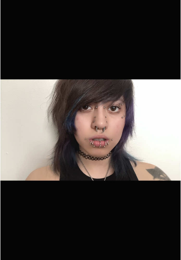 leave everything #piercings #piercinglover  #lippiercings #bodymods #tattoos #emohair #emo #emogirl #stretchedseptum #gauges #gauge #makeup #dahliabites #scene #hispanic  #fyp #07 