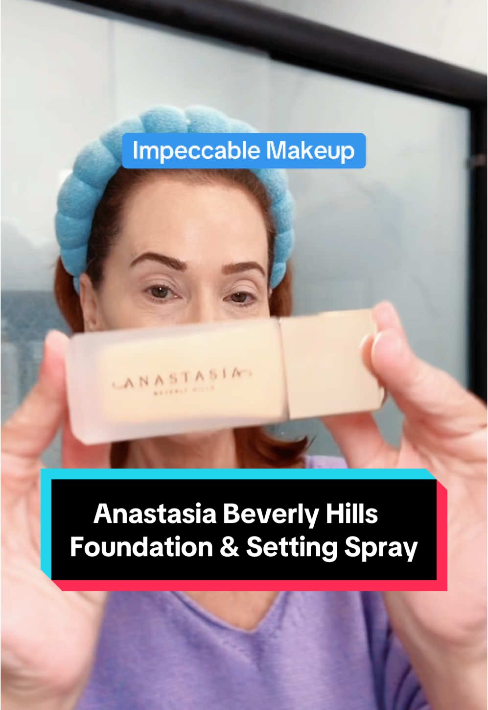 #creatorsearchinsights I was #gifted the Impeccable #blurringfoundation and #settingspray by @Anastasia Beverly Hills and I am loving them both on my #matureskin 🤩 #blurringmakeup #makeupessentials #makeupmusthaves #tiktokshoploveatfistfind 