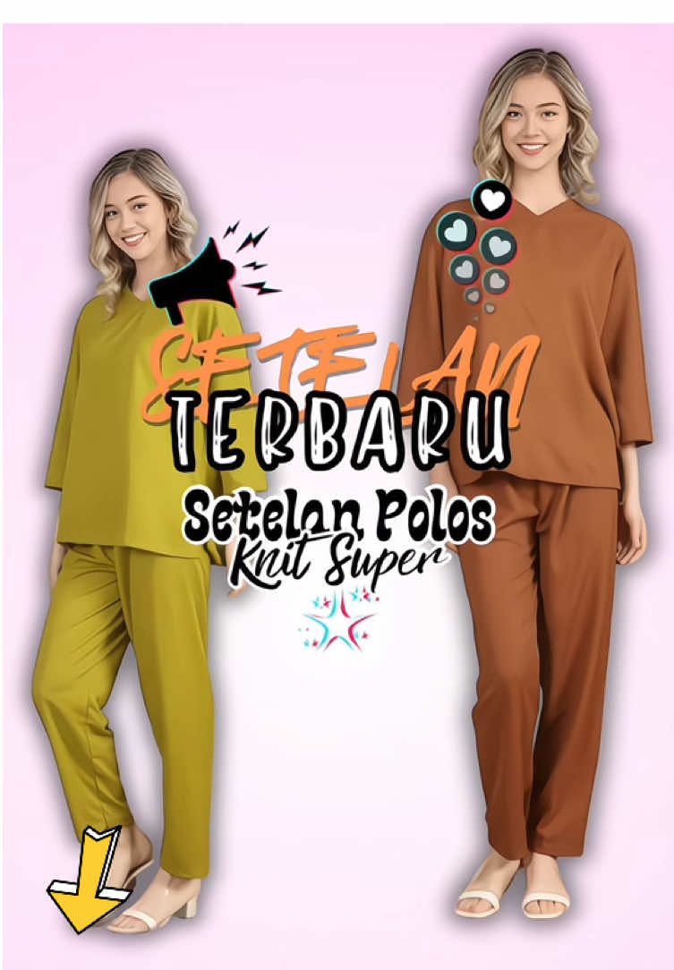 Setelan Knit Polos: Beli 1 Dapat 3, Siapa Mau? #beli1dapat3  #setelanknit  #fashionwanita  #gayahemat  #promofashion 
